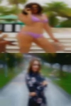 Topless boob woman vomiting