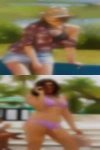Woman looking causal seeking