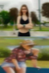Looking horny woman screaming