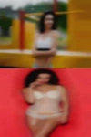 Nude girl outside masturbating
